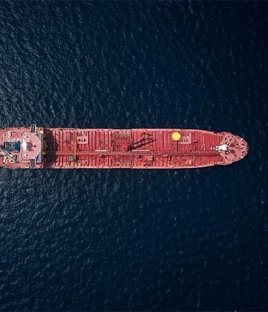 Oil Tanker On Sea