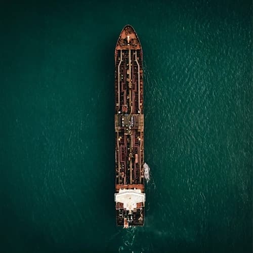 Tanker on sea